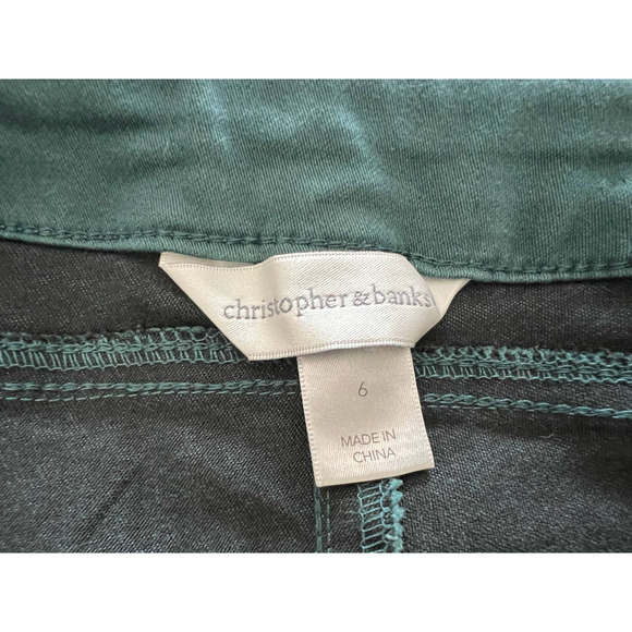 Christopher & Banks Teal Straight Leg Stretchy Size 6 Jeans - Picture 8 of 9